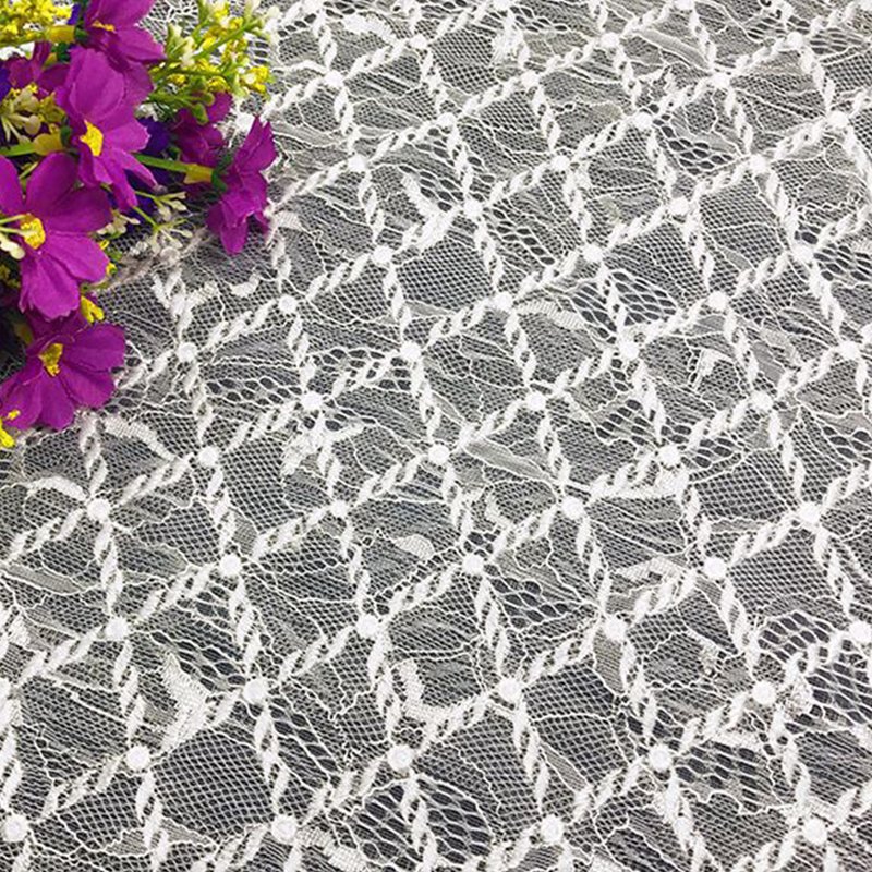 Embroidered Lace Lace Fabric Scallop Edge Polyester for Apparel Wholes 6